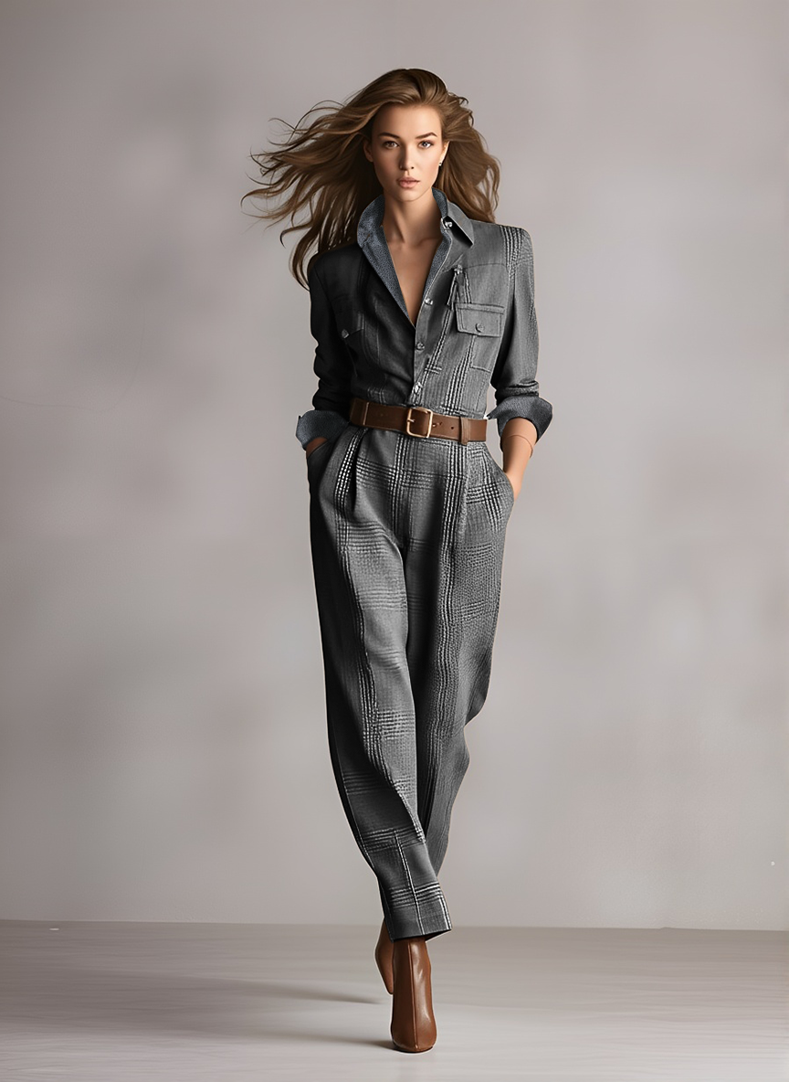 Rovelle | Mono Utilitario de Tweed con Textura a Cuadros