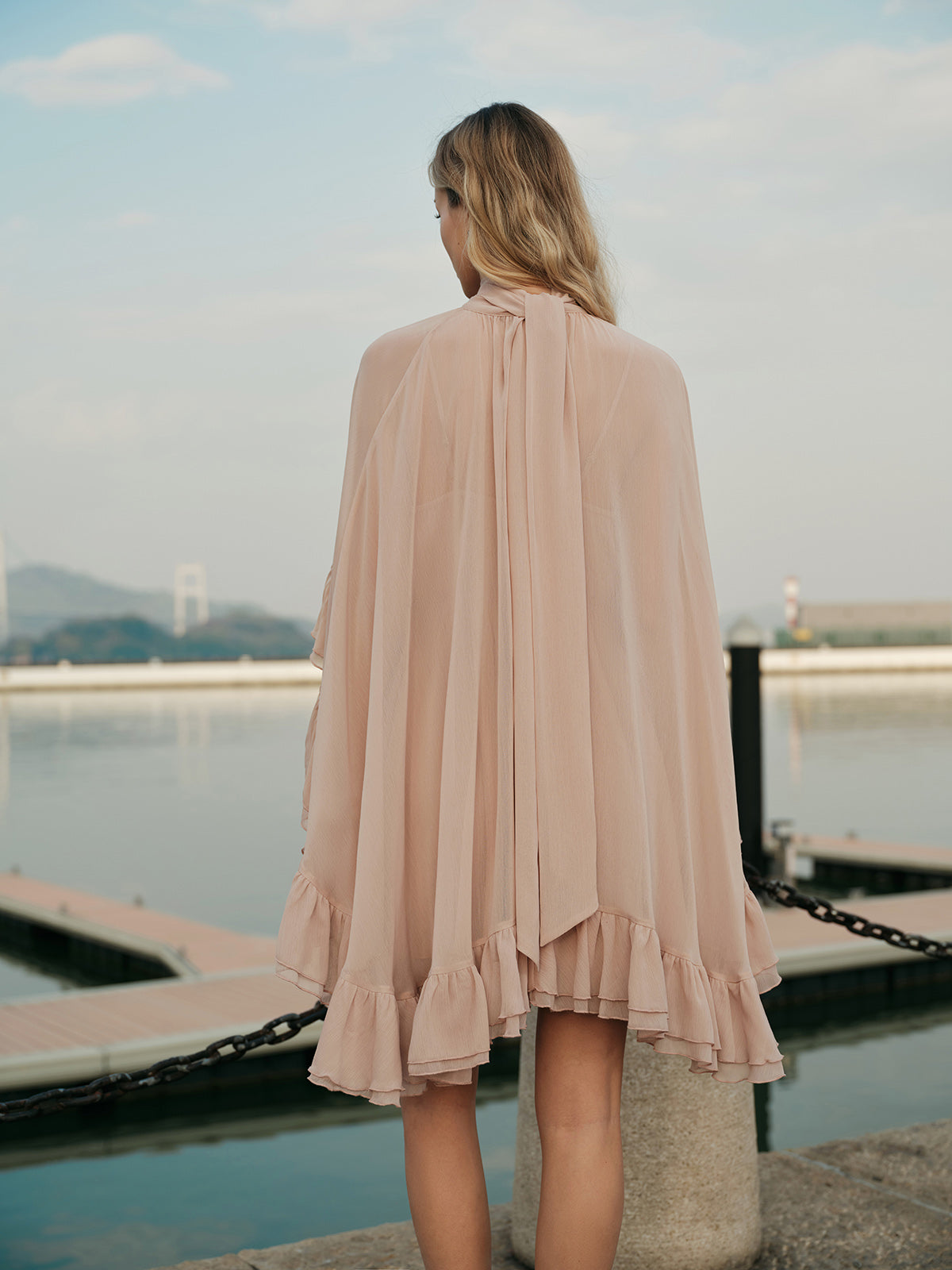 Sena | Mini Vestido Volantes Plisado