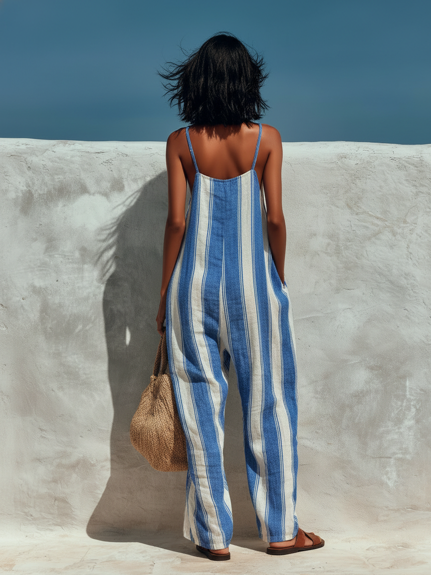 Carla | Mono Tirantes Minimalista a Rayas Vacacional