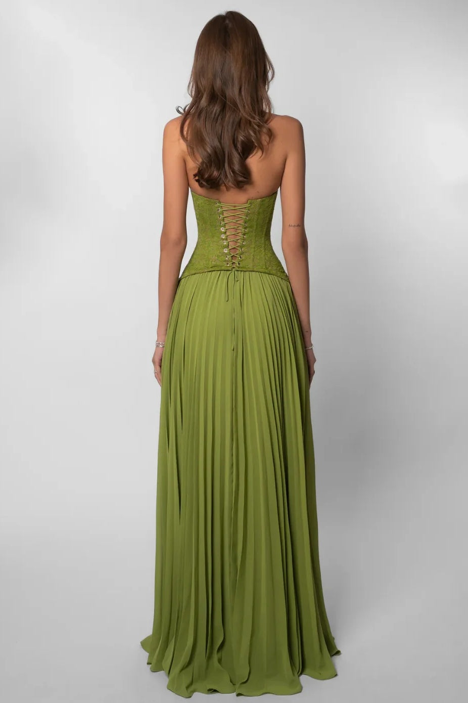 Verdina | Vestido Largo Corsé Encaje Halter