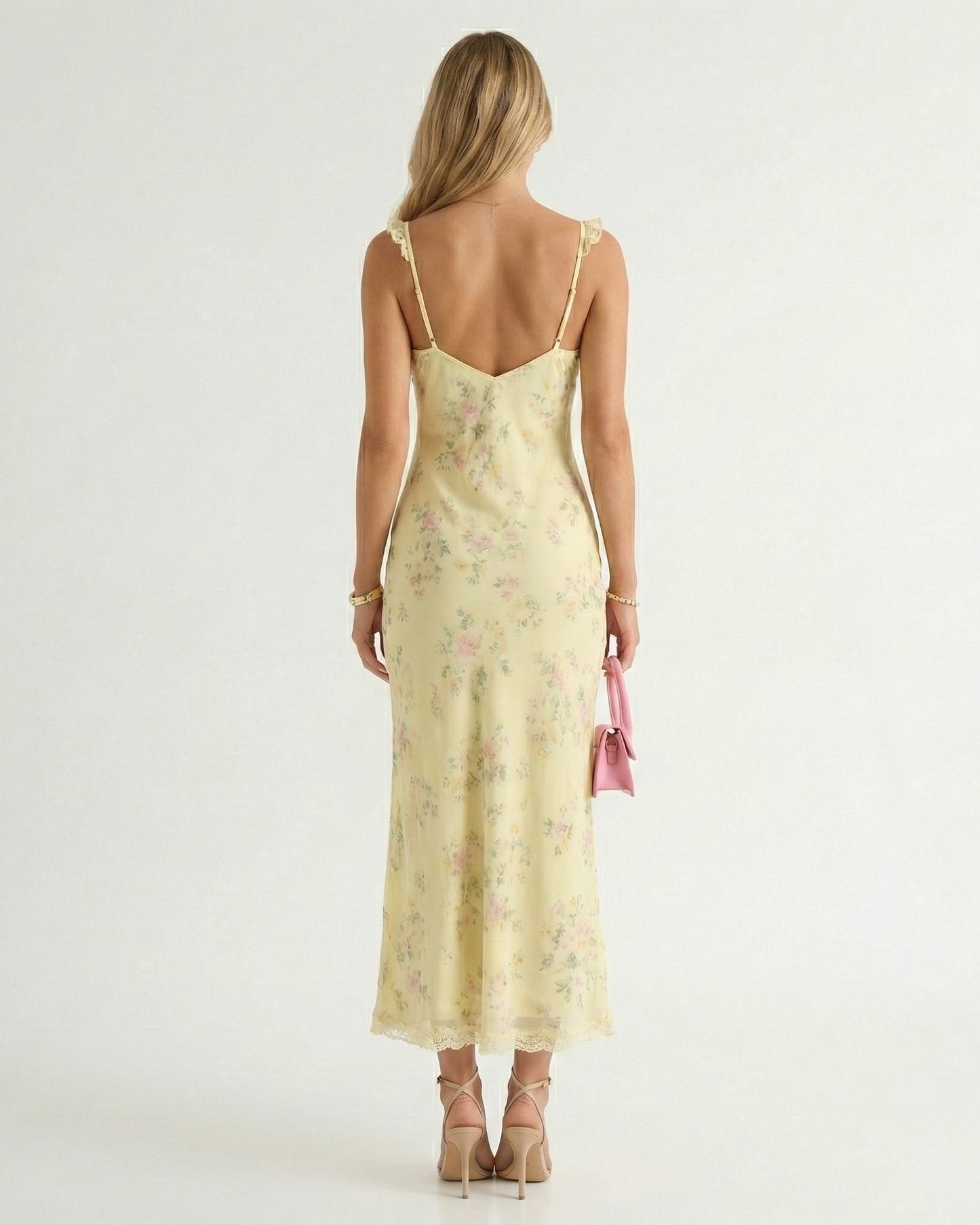 Catvina | Vestido Largo Floral Volantes
