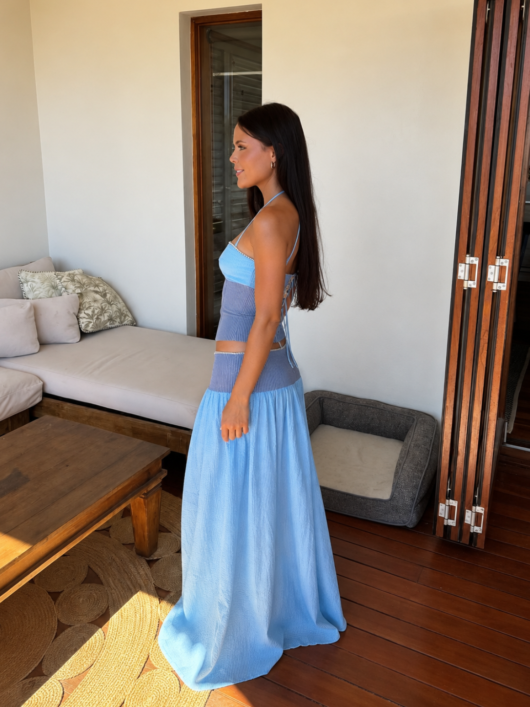 Célinor | Conjunto Corsé Falda Plisada