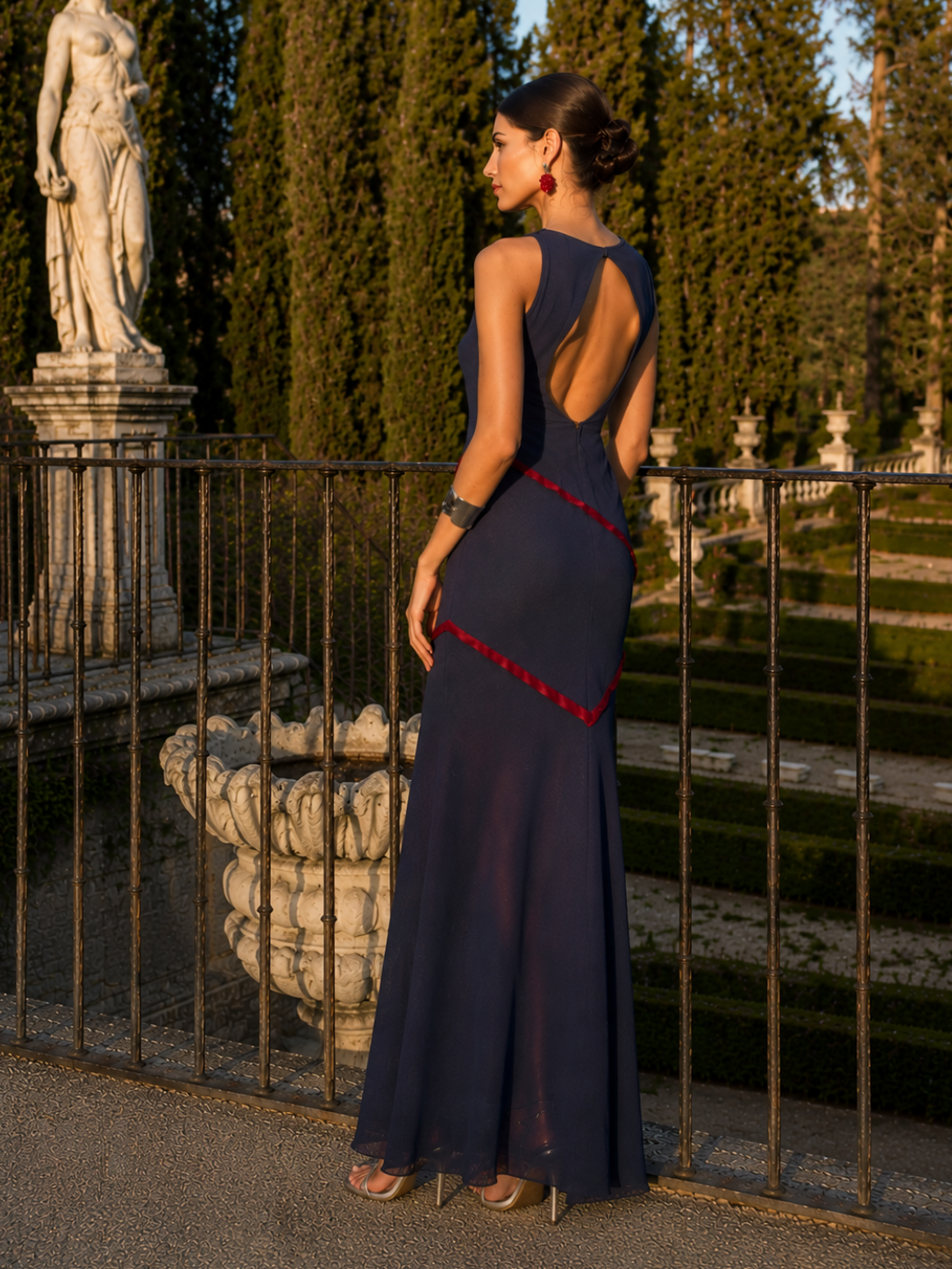 Torina | Vestido Largo Ribete Sin Mangas