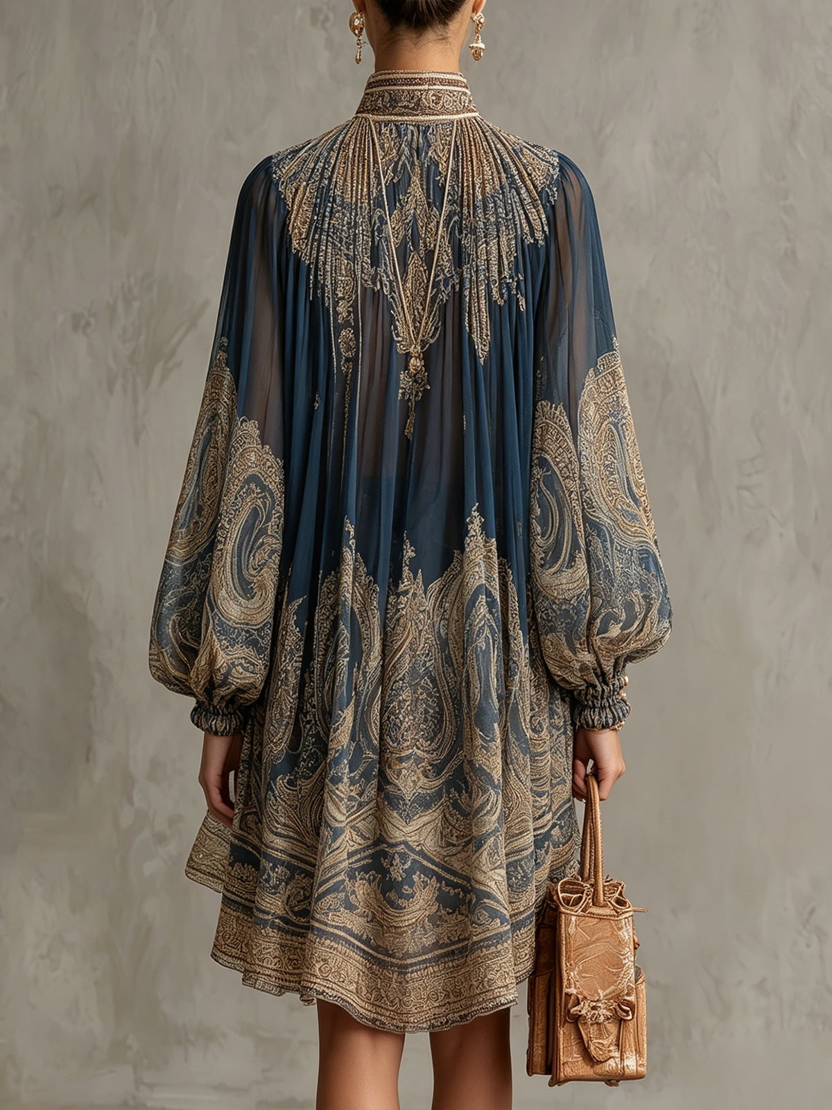 Valerique | Vestido Barroco Azul Marino