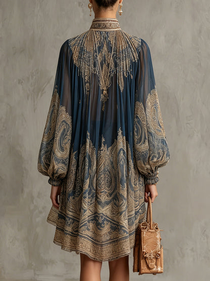 Valerique | Vestido Barroco Azul Marino