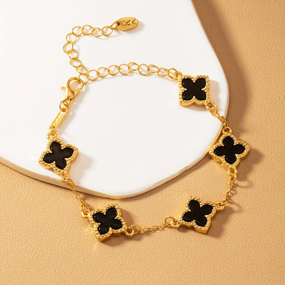 Aurelis | Pulsera de Trébol de la Fortuna con Acabado Dorado