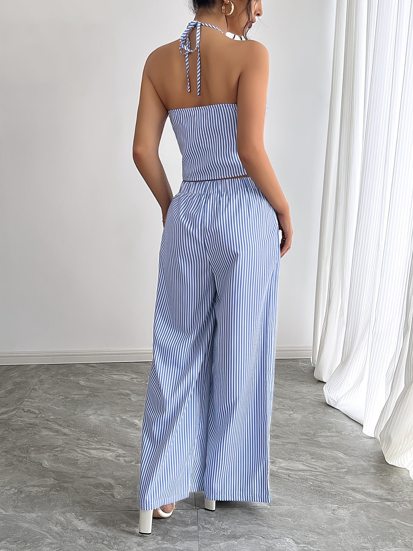 Vélarique | Conjunto Top Halter Rayas