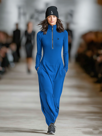 Kyra | Vestido Largo Deportivo Oversize con Cremallera