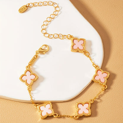 Aurelis | Pulsera de Trébol de la Fortuna con Acabado Dorado