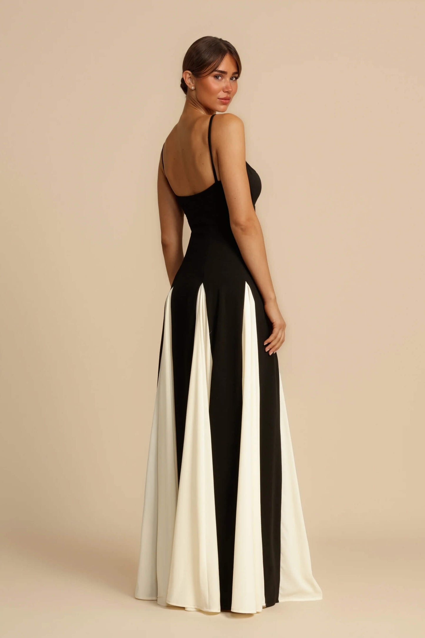 Prismira | Vestido Largo Plisado Elegante Sin Mangas