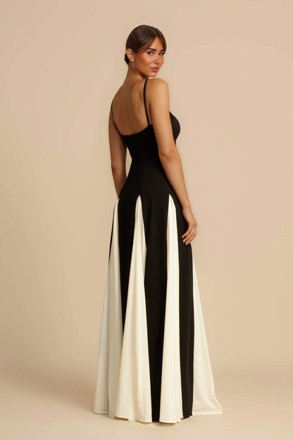 Prismira | Vestido Largo Plisado Elegante Sin Mangas