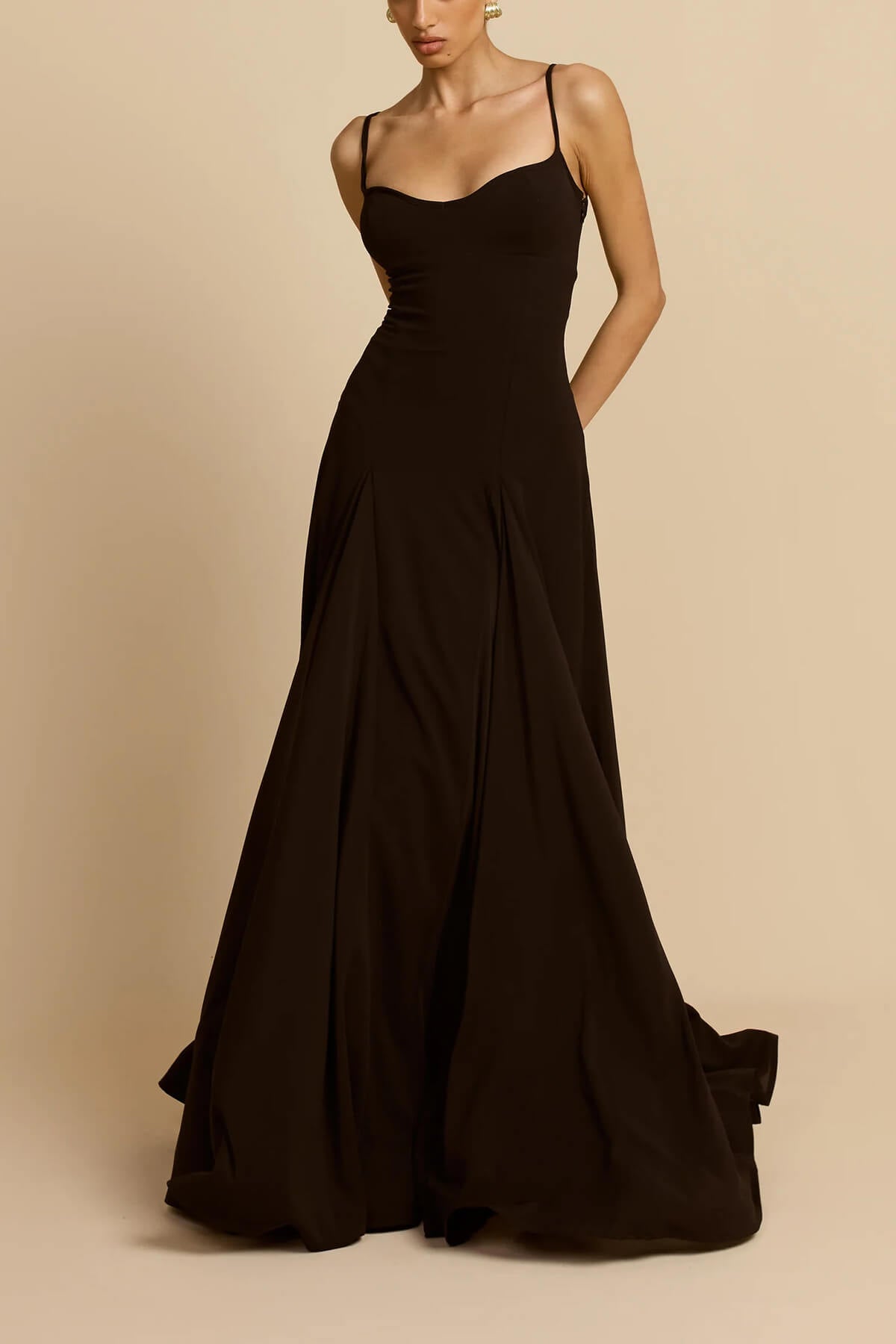 Prismira | Vestido Largo Plisado Elegante Sin Mangas