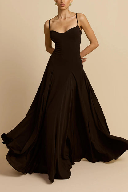 Prismira | Vestido Largo Plisado Elegante Sin Mangas