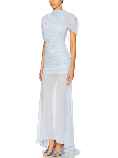Aurel | Vestido Largo Panel Fruncido
