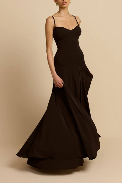 Prismira | Vestido Largo Plisado Elegante Sin Mangas
