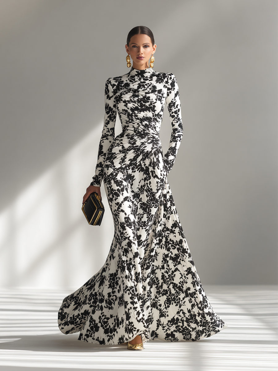 Ofelia | Vestido Cruzado Elástico con Estampado