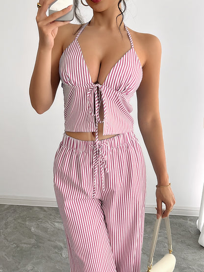 Vélarique | Conjunto Top Halter Rayas