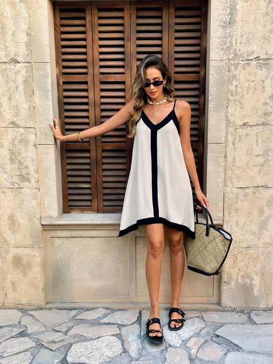Lunavéa | Mini Vestido Contraste