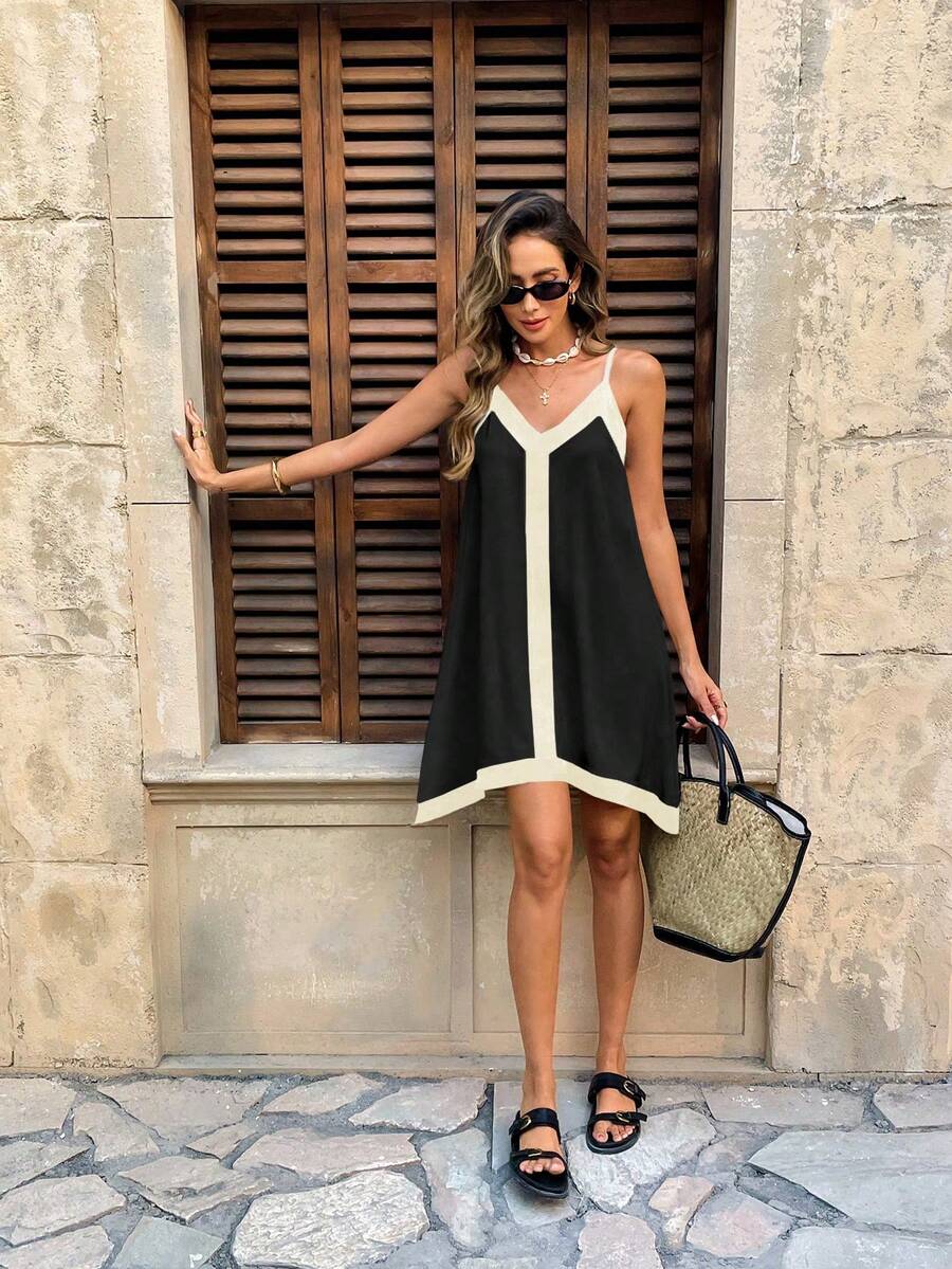 Lunavéa | Mini Vestido Contraste