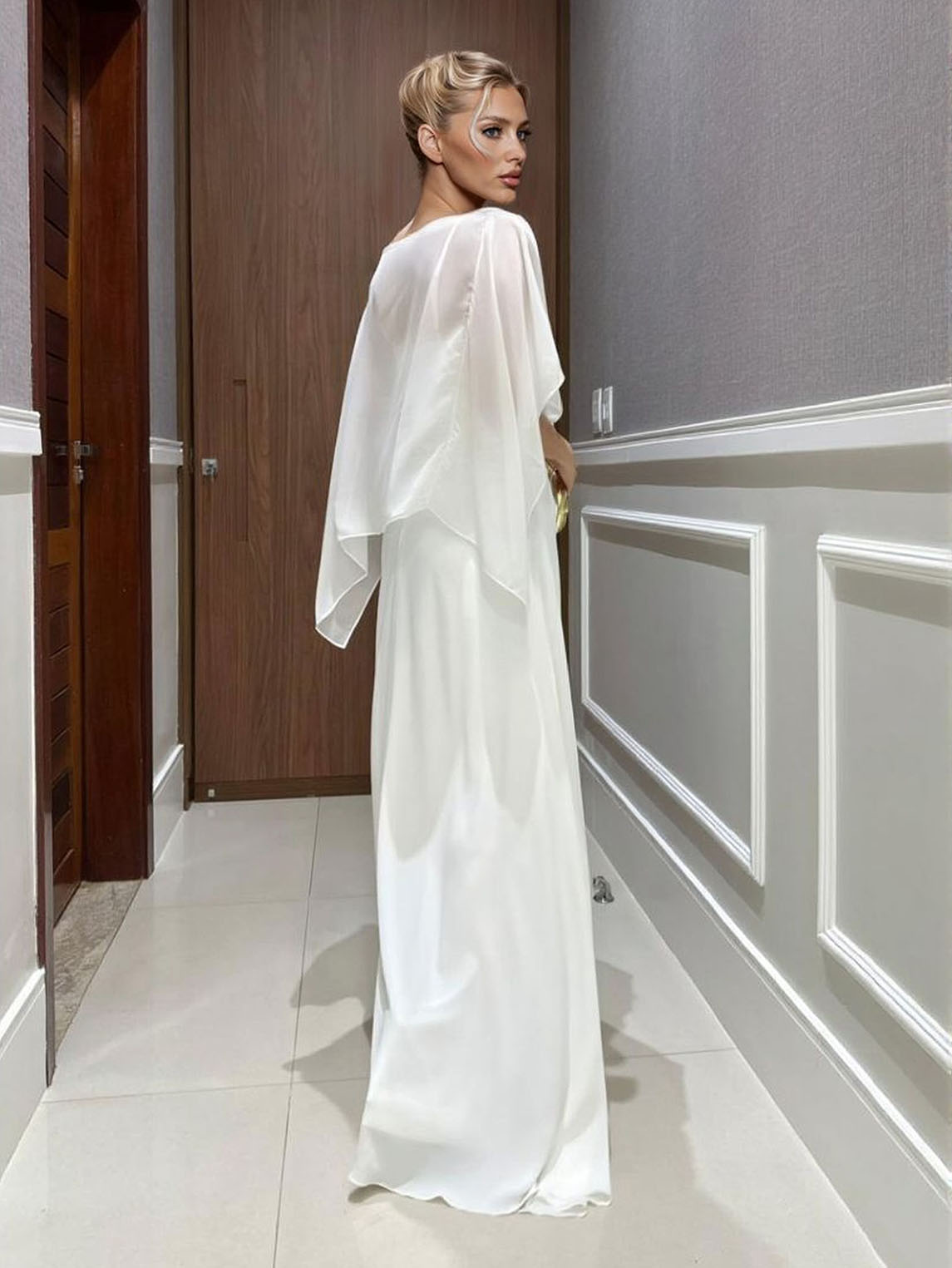 Elira | Conjunto Elegante Top Capa y Pantalones Anchos