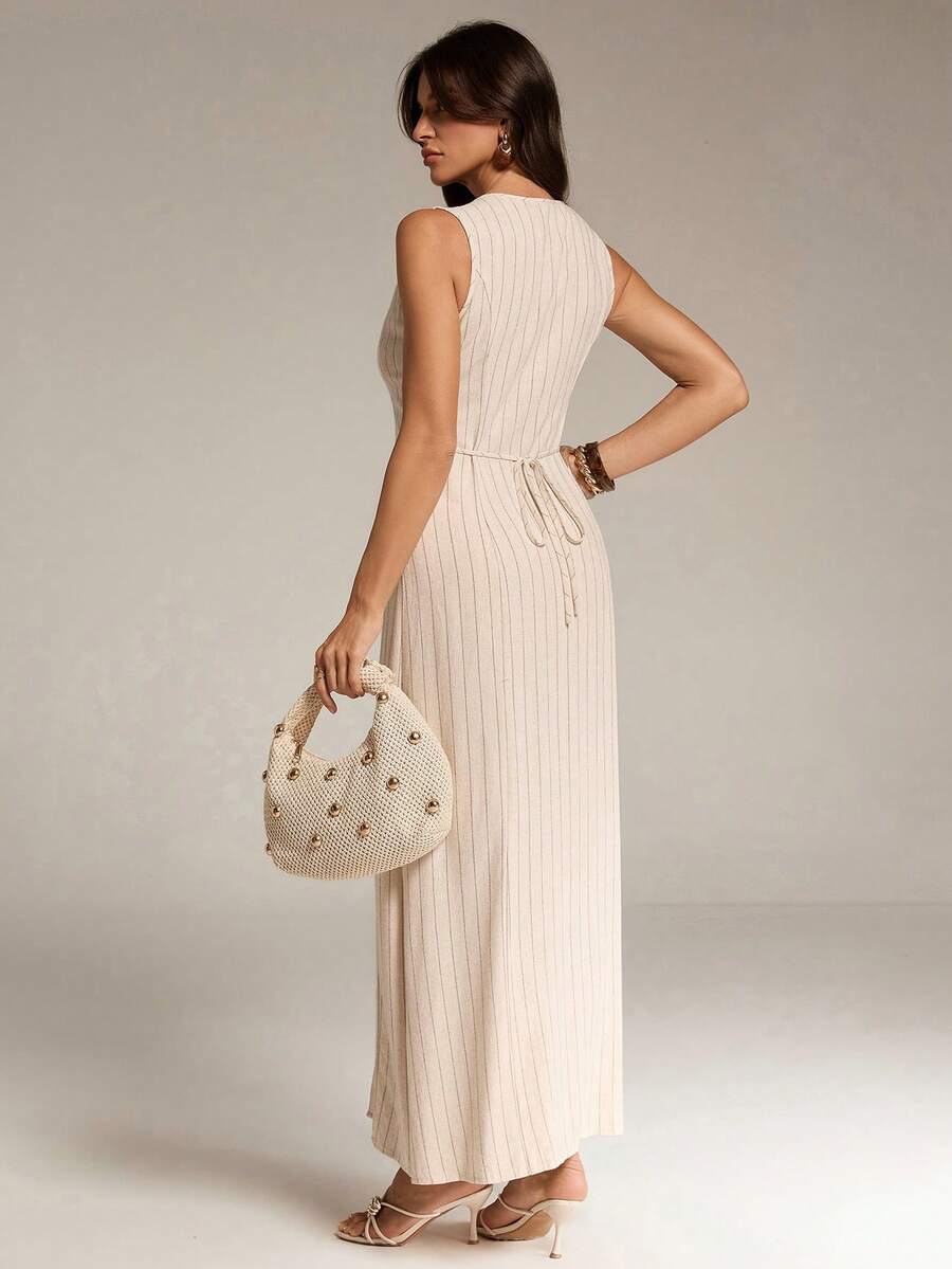 Marea | Vestido Largo Rayas Sin Mangas