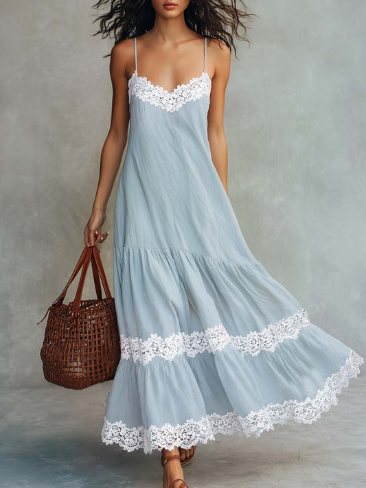 Celévara | Vestido Largo Bohemio Encaje