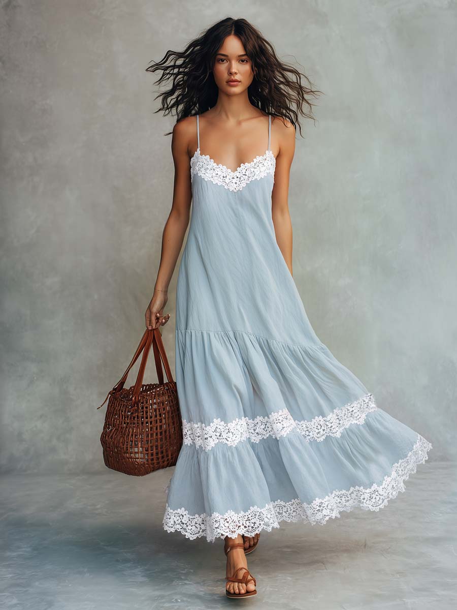 Celévara | Vestido Largo Bohemio Encaje