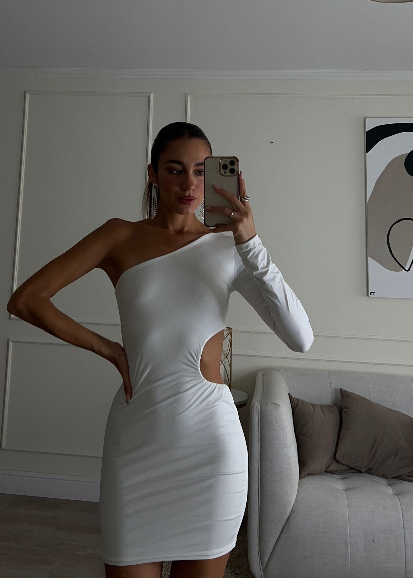 Camélia | Vestido Corto Tie-Die Asimétrico