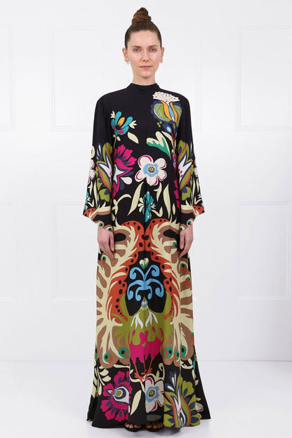 Seravina | Vestido Largo Kimono Floral