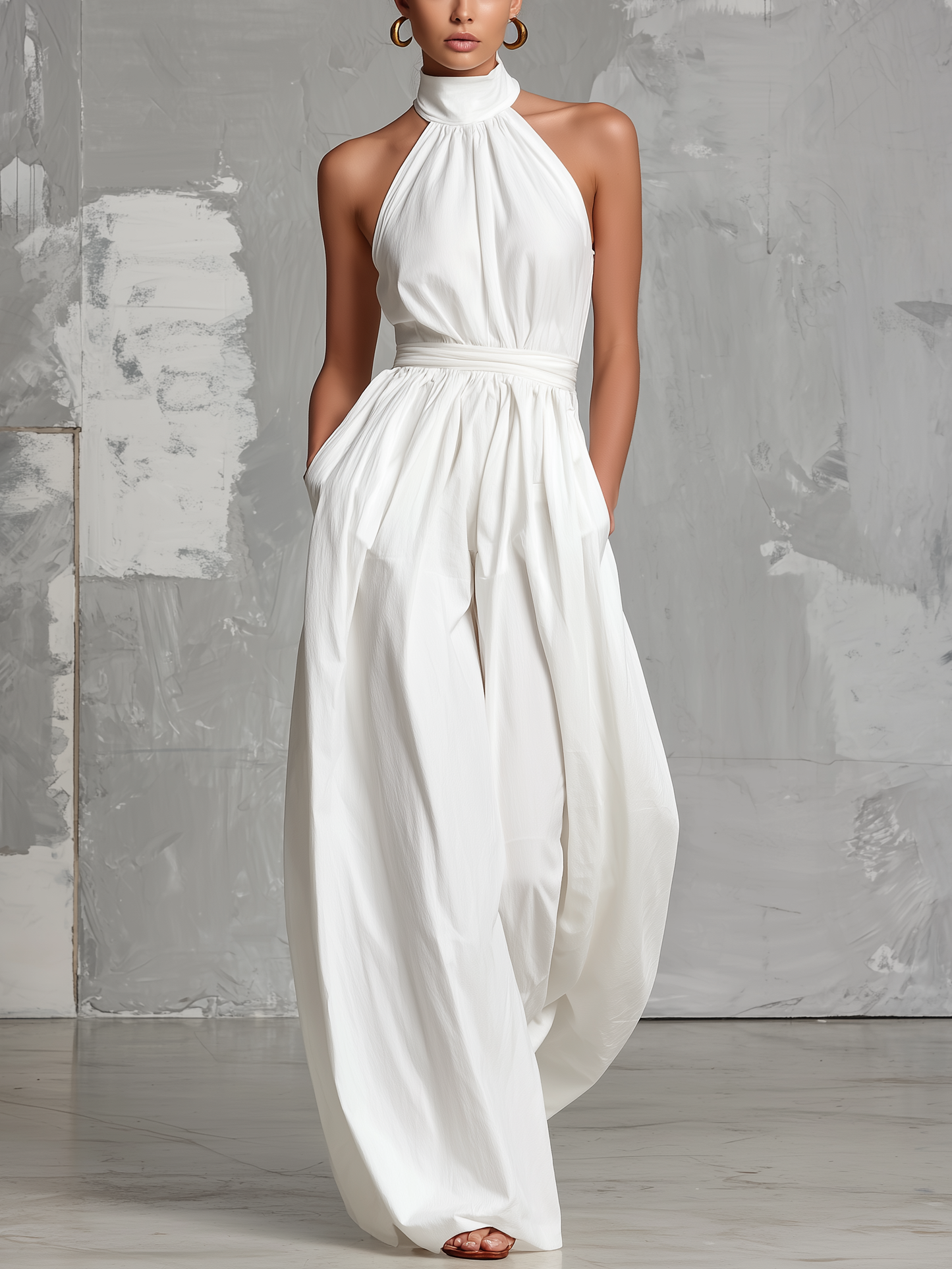 Amelie | Mono Elegante Sin Mangas con Cuello Halter