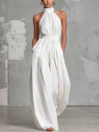 Amelie | Mono Elegante Sin Mangas con Cuello Halter