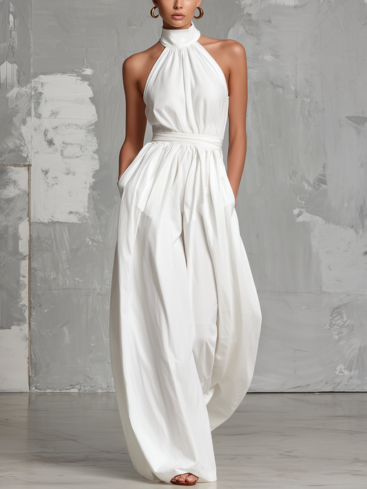 Amelie | Mono Elegante Sin Mangas con Cuello Halter