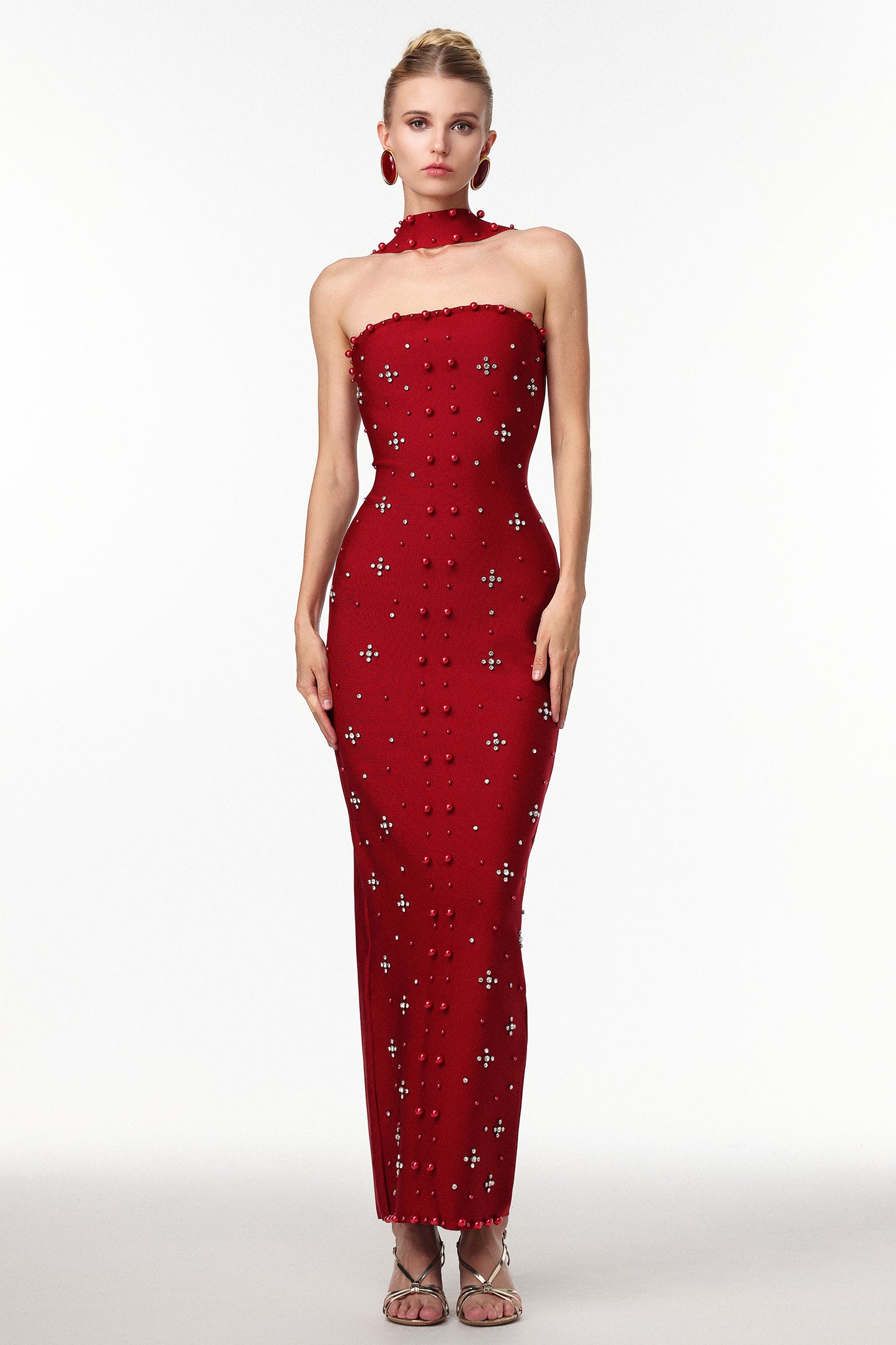 Elowen | Vestido Largo Brillante Perlado