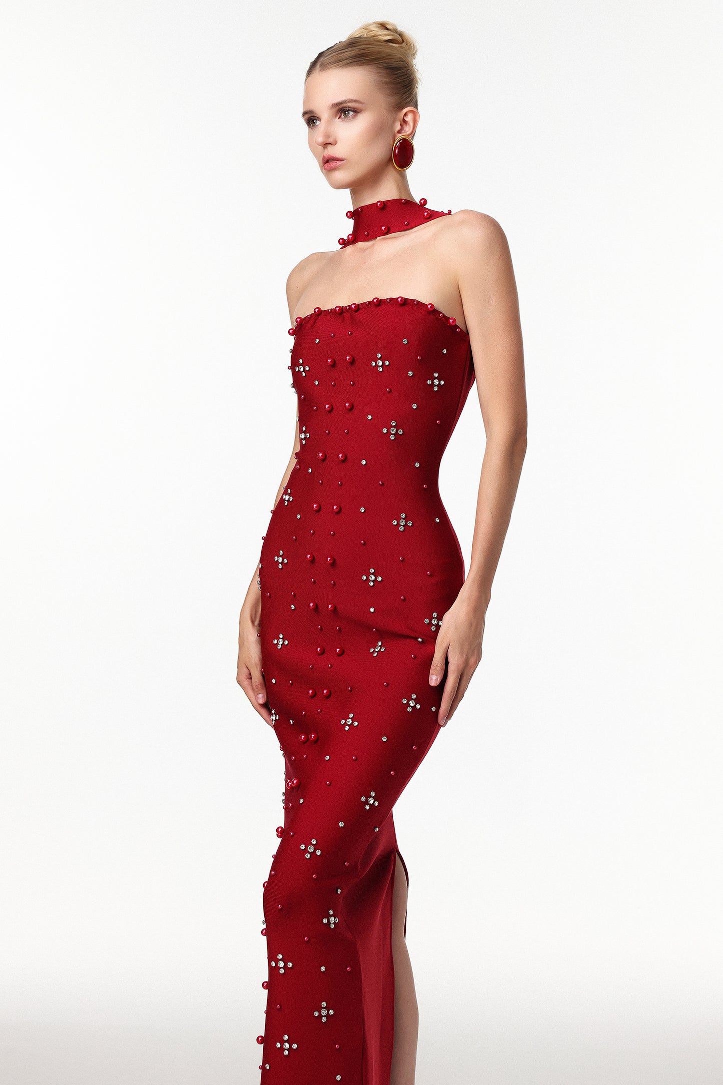 Elowen | Vestido Largo Brillante Perlado