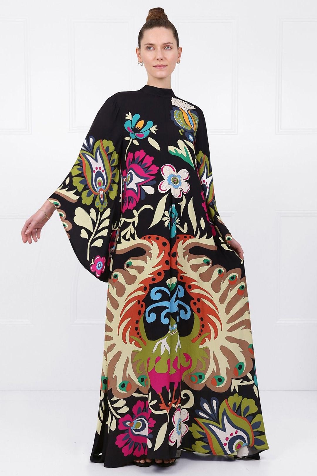 Seravina | Vestido Largo Kimono Floral