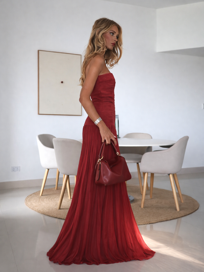 Avelina | Vestido Largo Ajustado Top Palabra de Honor