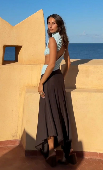 Marcielle | Vestido Midi Top Falda Asimétricos