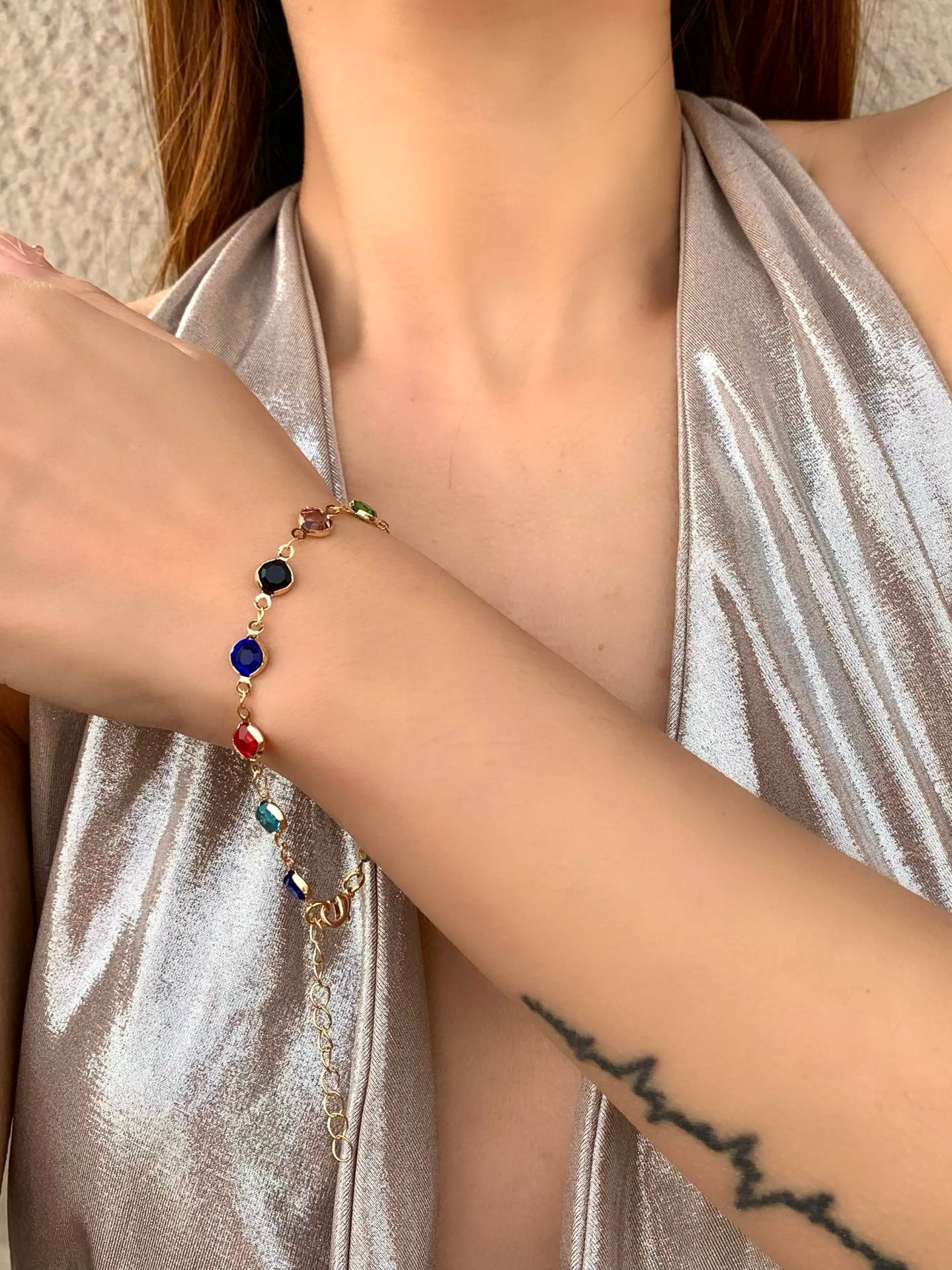 Asis | Pulsera Cadena Chakras Colores Bohemia