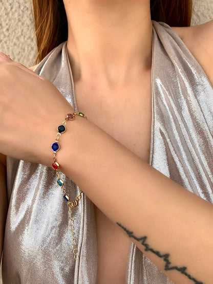Asis | Pulsera Cadena Chakras Colores Bohemia