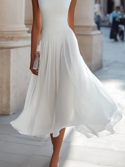 Elarvésse | Vestido Largo Drapeado Elegante