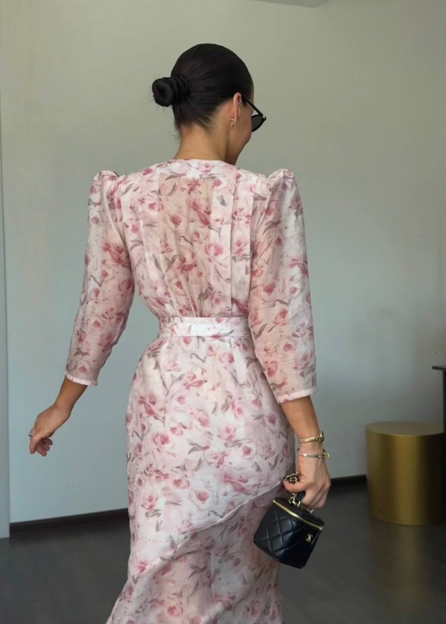 Velmora | Vestido Largo Floral Escote Profundo