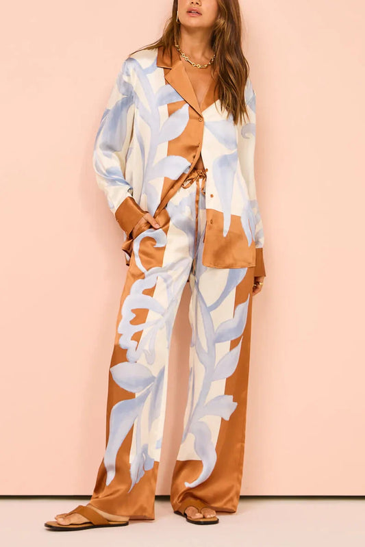 Olyra | Conjunto Camisa Pantalón Floral