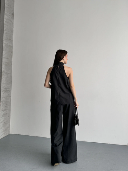 Denara | Conjunto Top Halter Pantalón Holgado