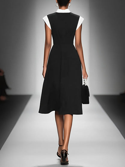 Kati | Vestido Midi Cuello Cuadrado Manga Corta