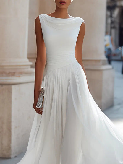 Elarvésse | Vestido Largo Drapeado Elegante