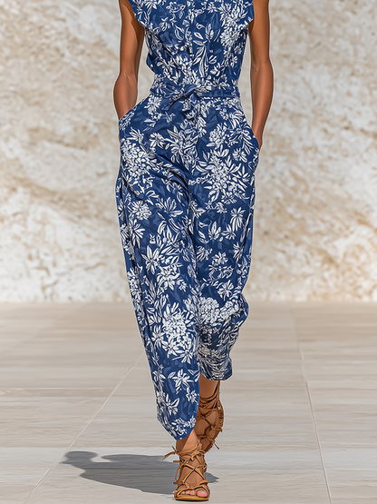 Zevina | Mono Vacacional Estampado Floral Hombros Descubiertos