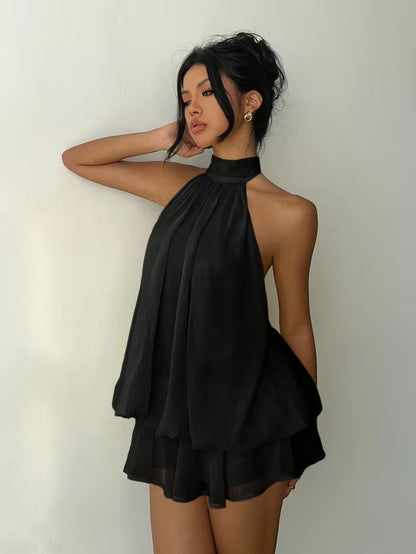 Liora | Vestido Halter Volantes