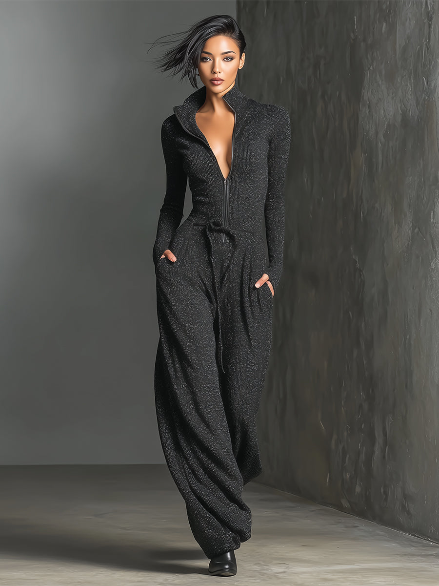 Velaris | Mono Elegante de Punto con Cremallera