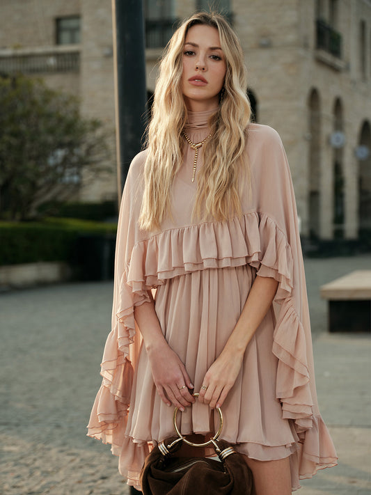 Sena | Mini Vestido Volantes Plisado
