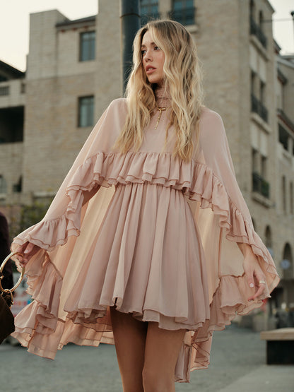 Sena | Mini Vestido Volantes Plisado